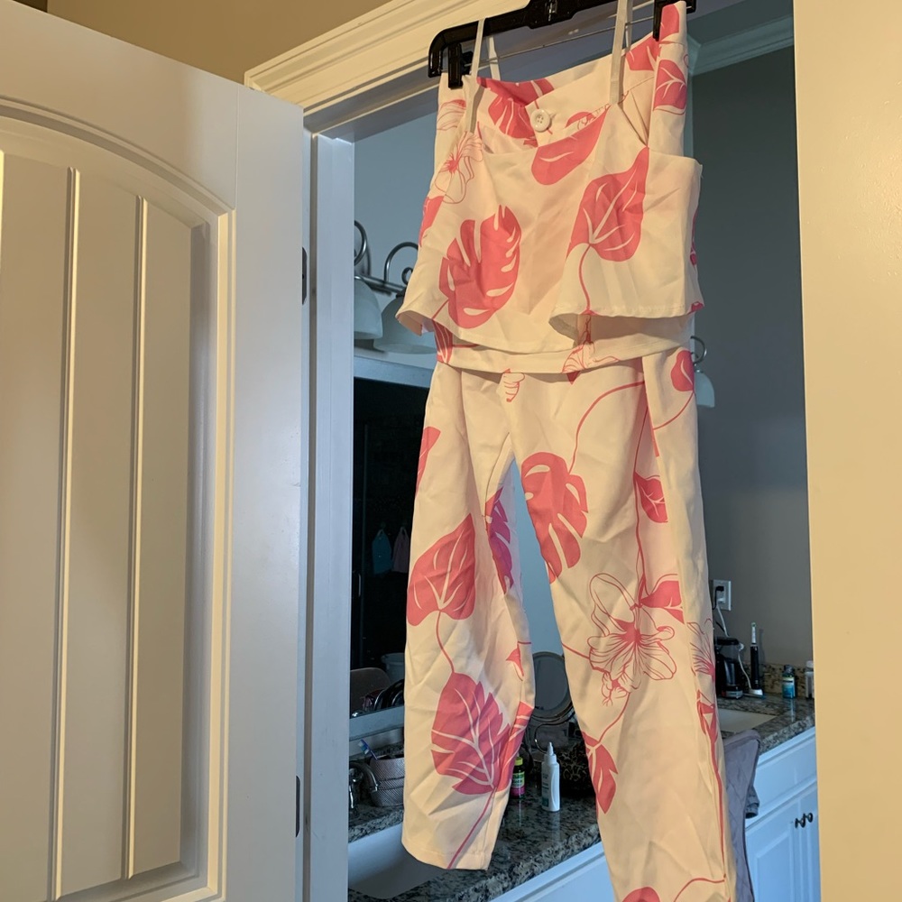 Pink and White summer 2piece